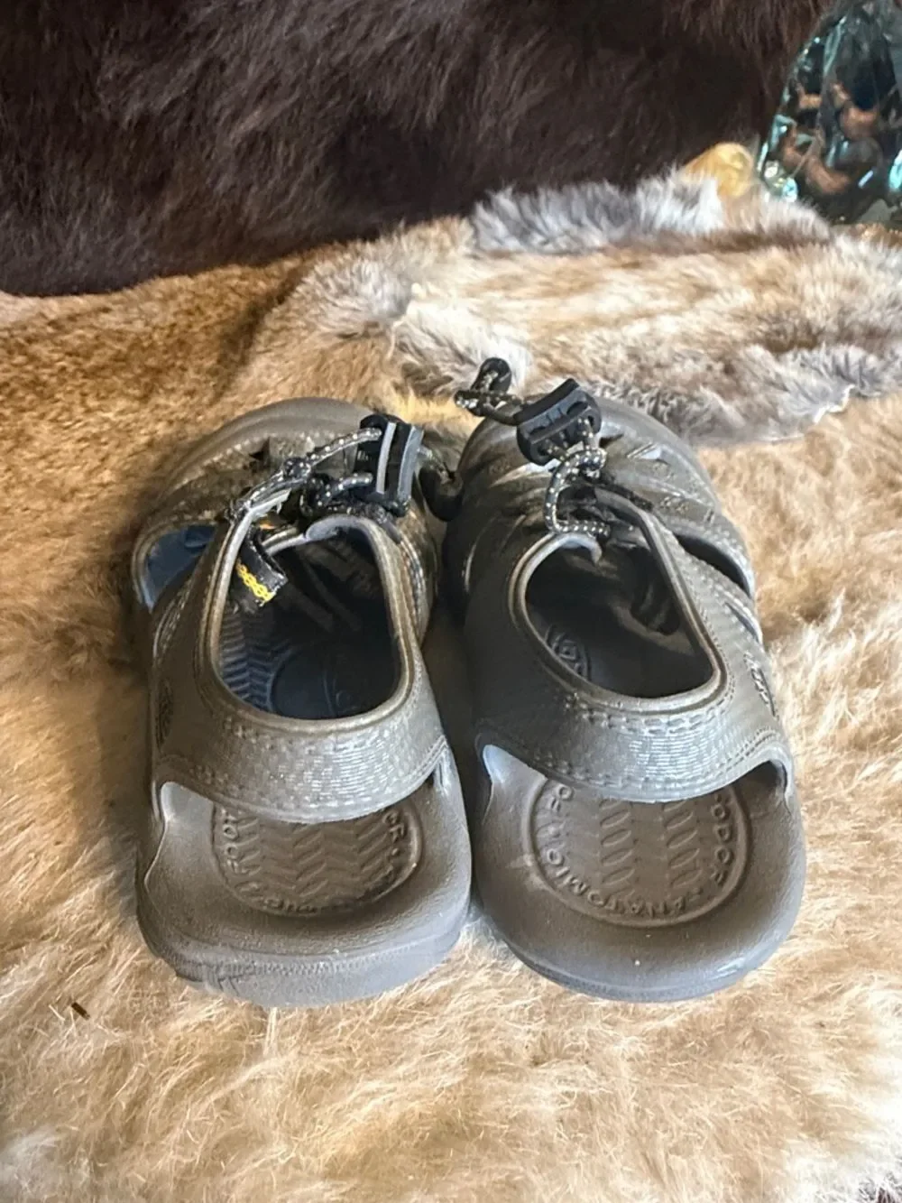 Kids Grey Outdoor Sandal with Protective Toe 11 (3045A)